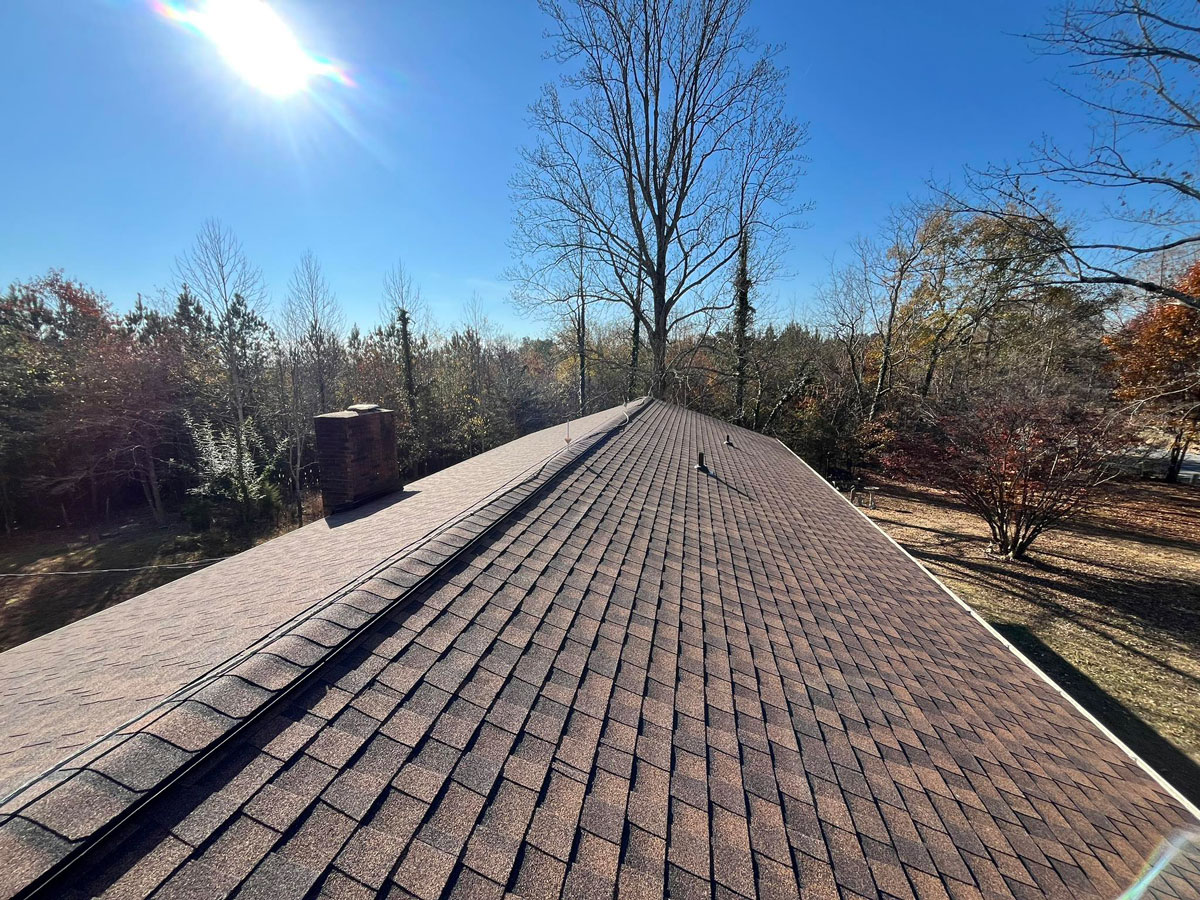 after photo of roof cleaning work