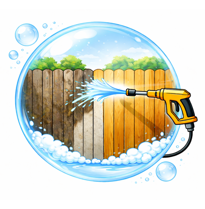 fence cleaning icon