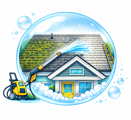 roof cleaning icon