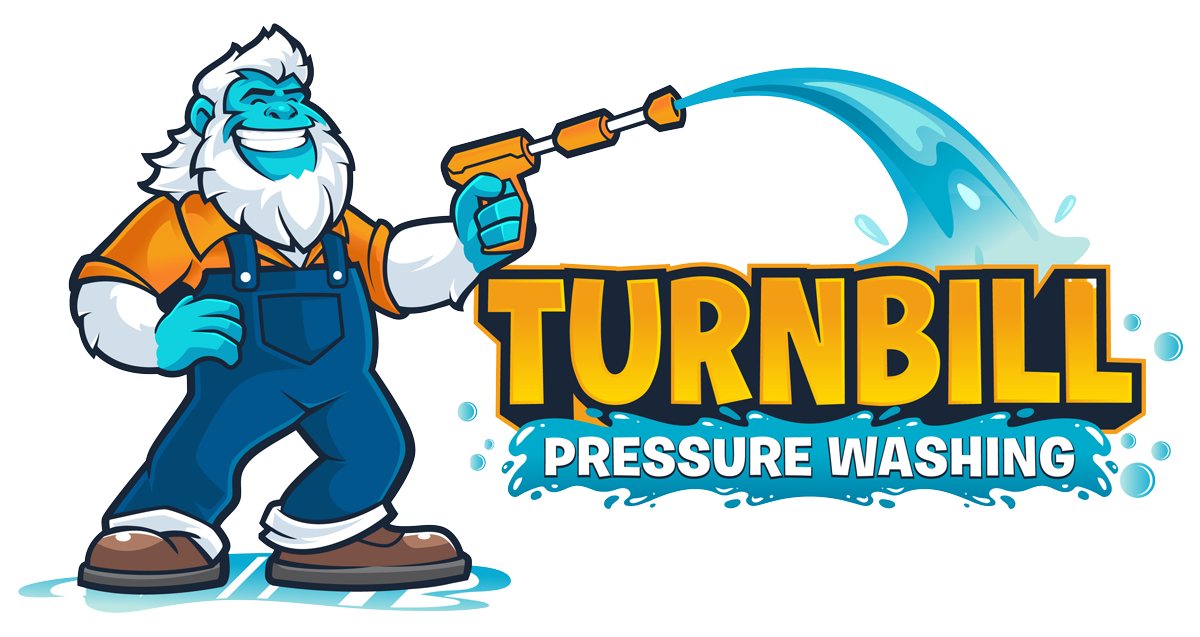 Turnbill Pressure Washing Logo with Yeti mascot